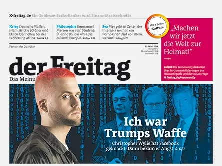 Cover der Freitag-Ausgabe 12/2018