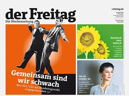 Cover der Freitag-Ausgabe 15/2021