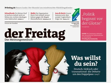 Cover der Freitag-Ausgabe 33/2016