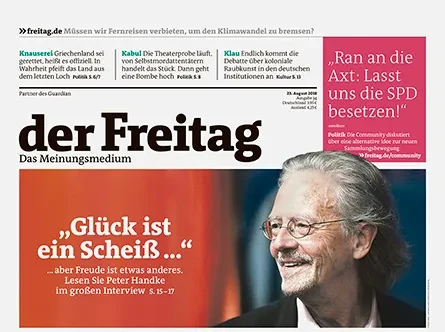 Cover der Freitag-Ausgabe 34/2018