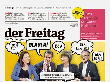 Cover der Freitag-Ausgabe 34/2019