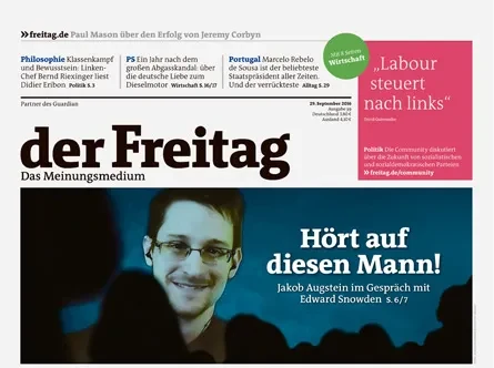 Cover der Freitag-Ausgabe 39/2016