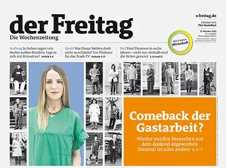 Cover der Freitag-Ausgabe 43/2022