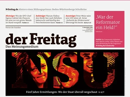 Cover der Freitag-Ausgabe 44/2016