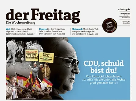 Cover der Freitag-Ausgabe 45/2019