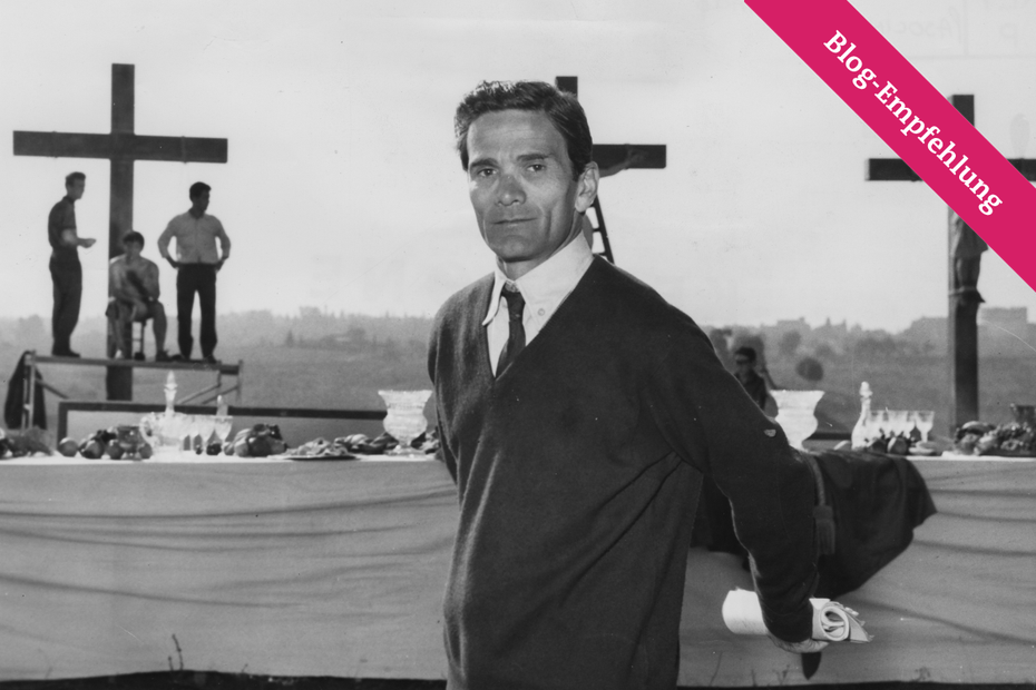 Der italienische Regisseur Pier Paolo Pasolini während der Dreharbeiten zu seinem Film „Das 1. Evangelium – Matthäus“ – etwa 1962