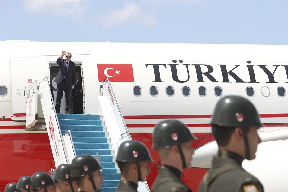 Wahlkampf-Trip nach Sotschi: Recep Tayyip Erdoğan kurz vor seinem Abflug zum Treffen mit Wladimir Putin