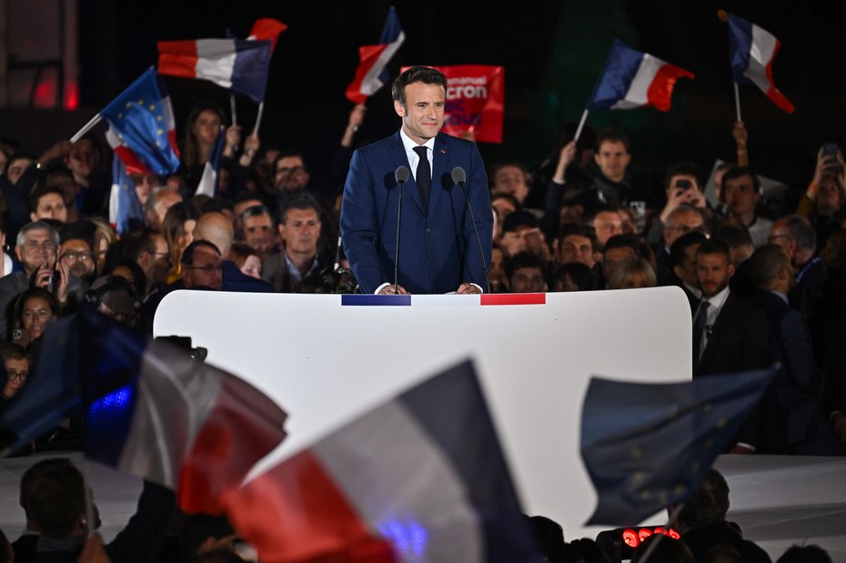 Wiedergewählt: Emmanuel Macron