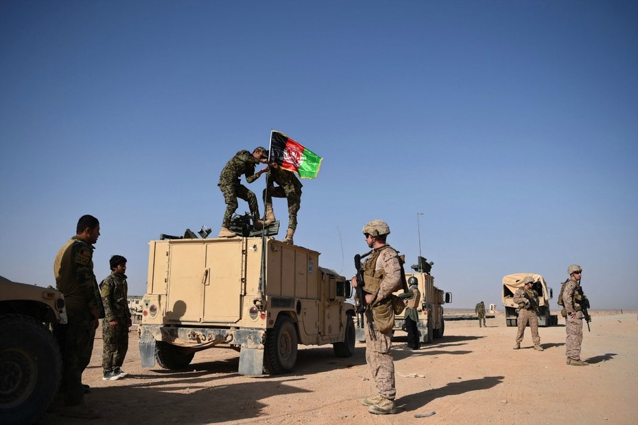 Afghanische und US-amerikanische Soldaten bei einer gemeinsamen Übung in Afghanistan