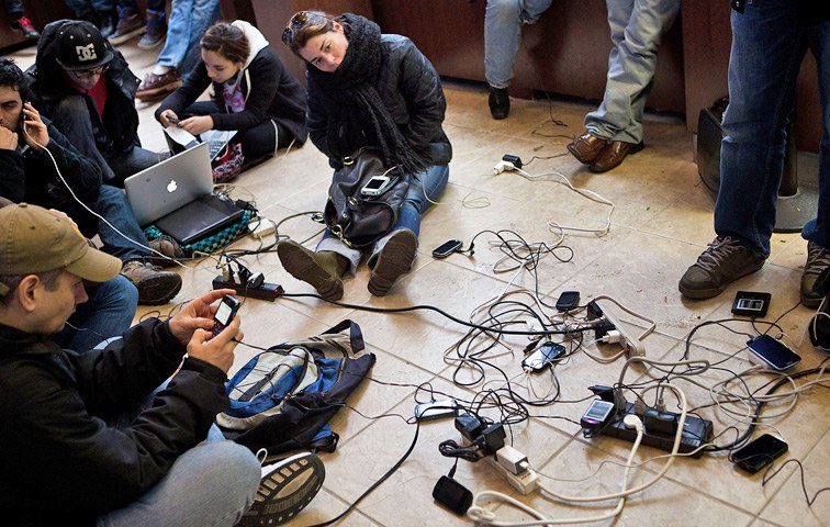 Keine echten Handy-Nomaden: Sie hat der Hurricane Sandy auf dem Gewissen