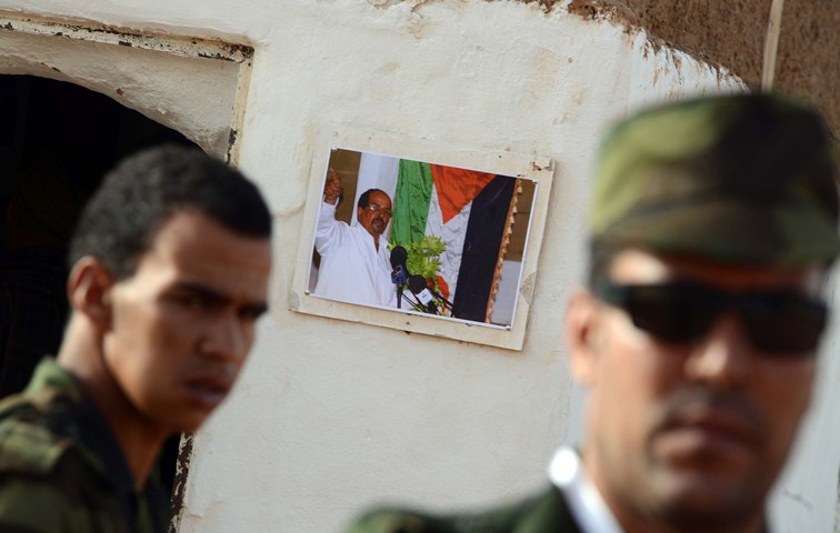 Mohamed Abdelaziz zu seiner Zeit als Präsident der Arabischen Republik Sahara