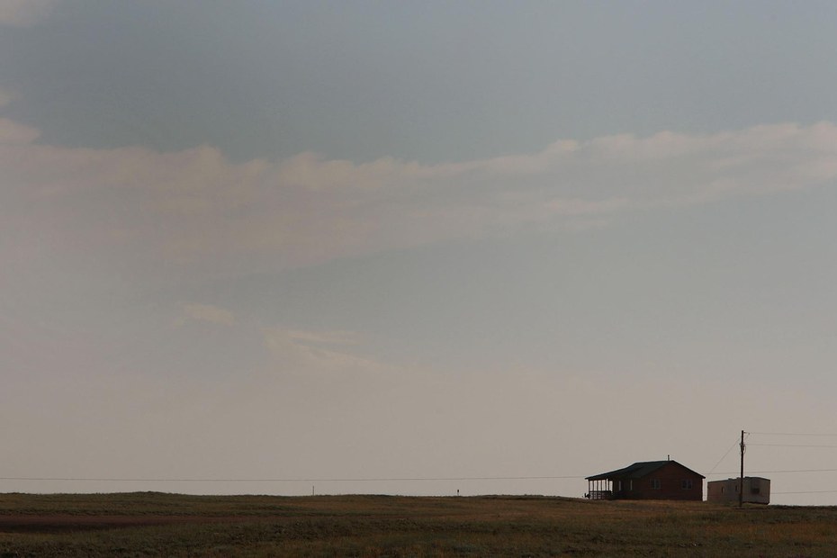 Ein einsames Haus in Laramie, Wyoming. Leider nicht ganz so spannend