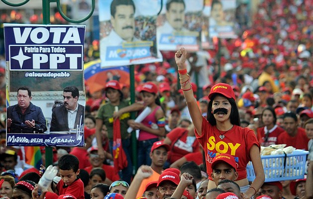 So kann Wahlkampf auch aussehen: Nicolás Maduro in Aktion