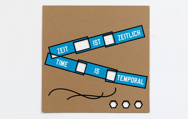 Kostet einen Mitgliedsbeitrag: „Time is temporal“ von Lawrence Weiner