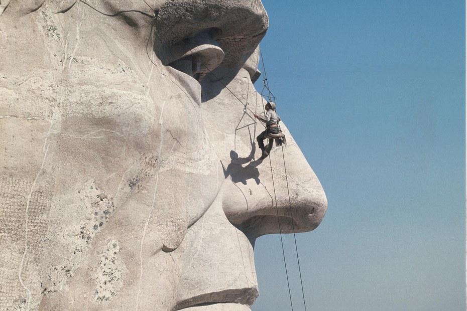 Riesennase: Abraham Lincoln auf Mount Rushmore