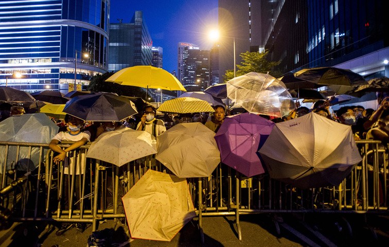 Daniel Lee engagiert sich für die Pro-Demokratie-Bewegung „Umbrella Movement“