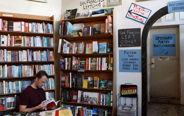 In den USA arbeiten zahlreiche Qualitätsverlage, darunter City Lights - hier ein Buchladen des Verlags in San Francisco