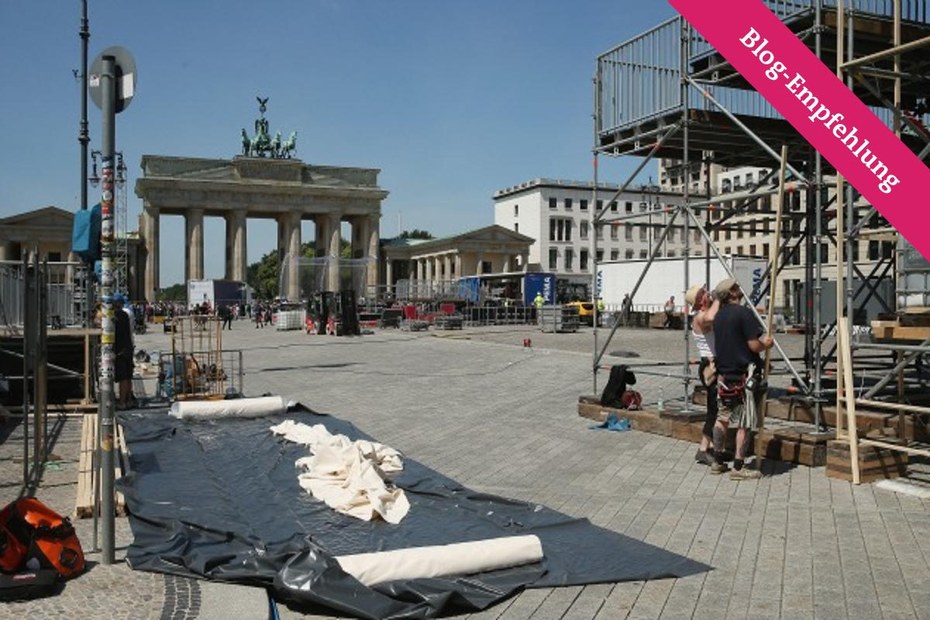 Berlin Mitte in den Vorbereitungen auf den Obama-Besuch 