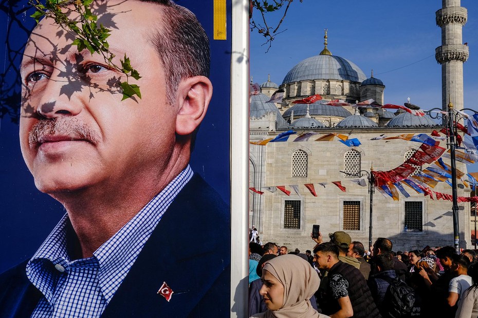 Er will nochmal: Plakat des jetzigen Präsidenten Recep Tayyip Erdoğan