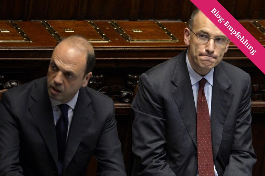 Vize Angelino Alfano und Premier Enrico Letta (rechts)