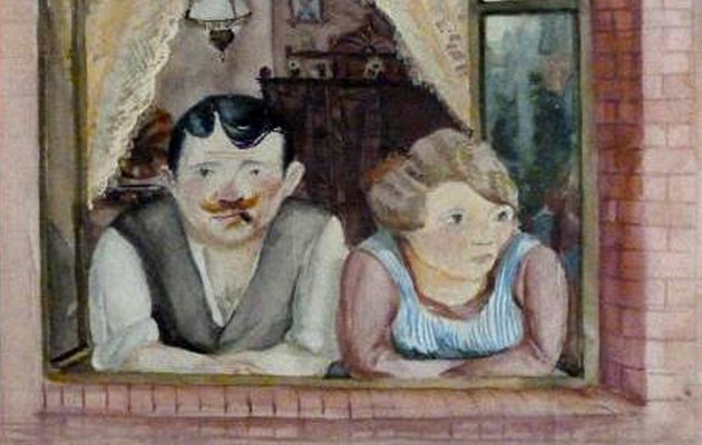 "Mann und Frau am Fenster" von Wilhelm Lachnit, eines der widerentdeckten Werke aus dem Haus Gurlitt