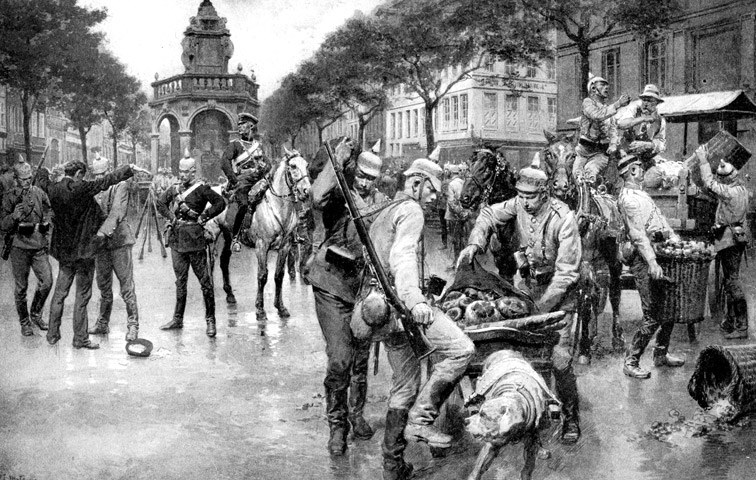 Ein großer Sieg sieht anders aus: Deutsche Soldaten besetzen die für den Kriegsverlauf strategisch wichtige Festungsstadt Liège