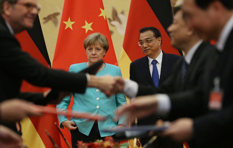 Angela Merkel zusammen mit dem chinesische Permier Li Keqiang