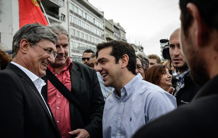 Haben gut lachen: Bernd Riexinger und Alexis Tsipras