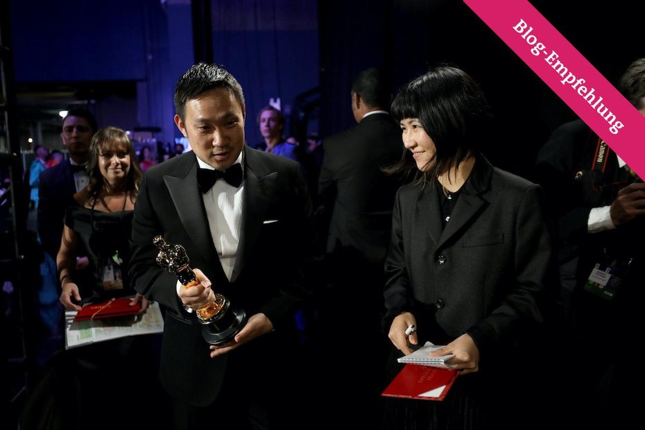 Der Regisseur Ryusuke Hamaguchi bei der diesjährigen Verleihung der Oscars