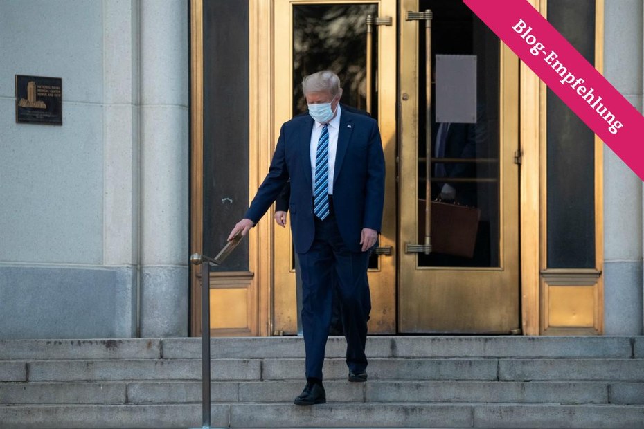 Donald Trump verlässt das Walter Reed Medical Center in Bethesda, Maryland