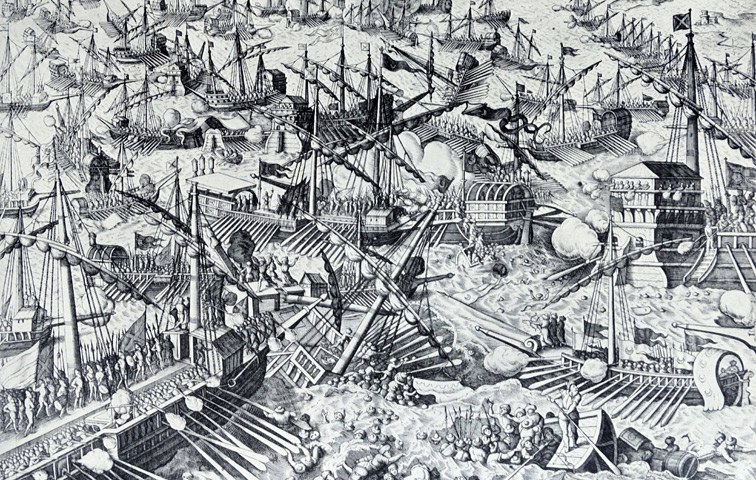 Die Seeschlacht von Lepanto im 16. Jahrhundert