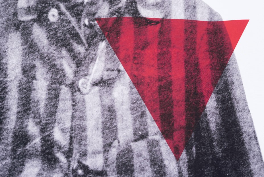 Der „Rote Winkel“, das Zeichen der Nazis für politische Häftlinge