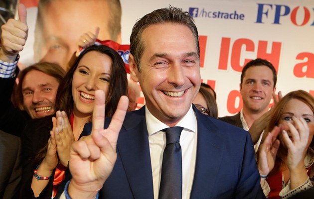 Victory für die Rechtspopulisten: der FPÖ-Parteivorsitzende Heinz-Christian Strache. 