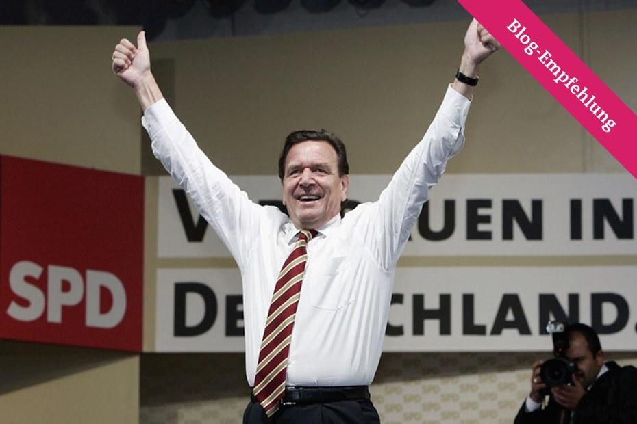 Keine „wirtschaftsfeindliche Politik" mit Gerhard Schröder. Hier 2005 in Nürnberg