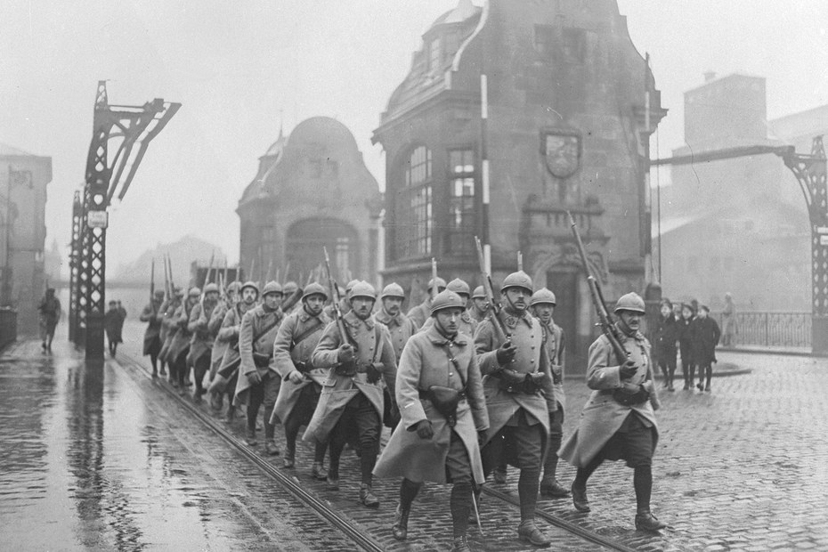 Französische Soldaten in Düsseldorf, 1923