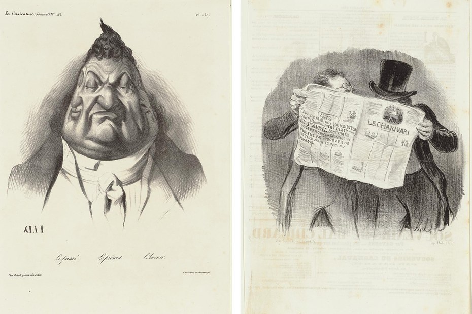 „Le Passé – le présent – l’avenir“ (1834) und „La lecture du Charivari“ (1840)