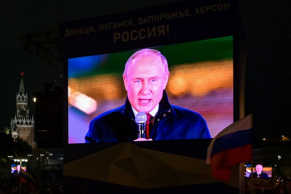 Wladimir Putin verkündet in Moskau die Annexion von Luhansk, Donezk, Cherson und Saporischschja