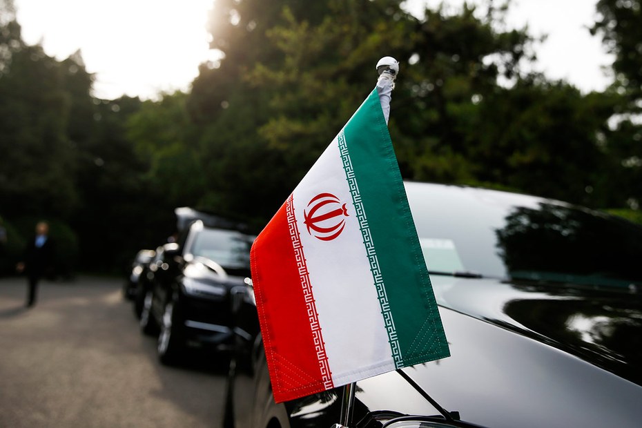 Wagen des iranischen Außenministers Sarif während der Sondierungen in Peking