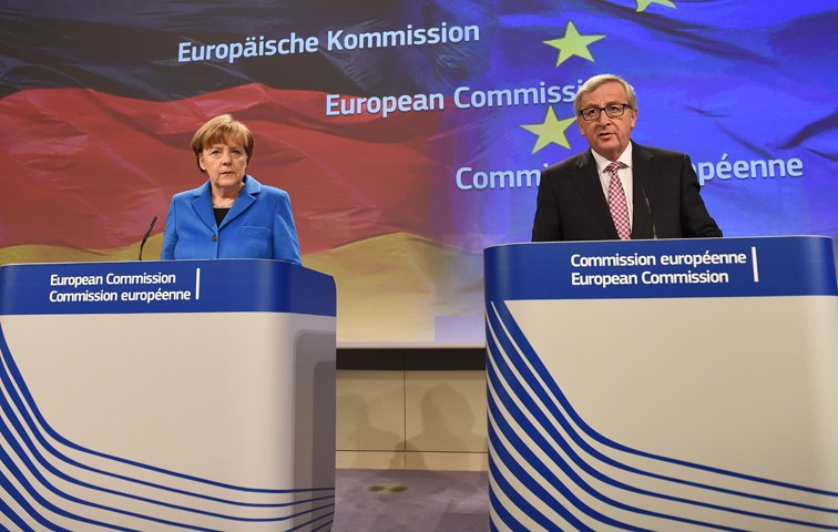 Angela Merkel zu Besuch bei der EU-Kommission in Brüssel