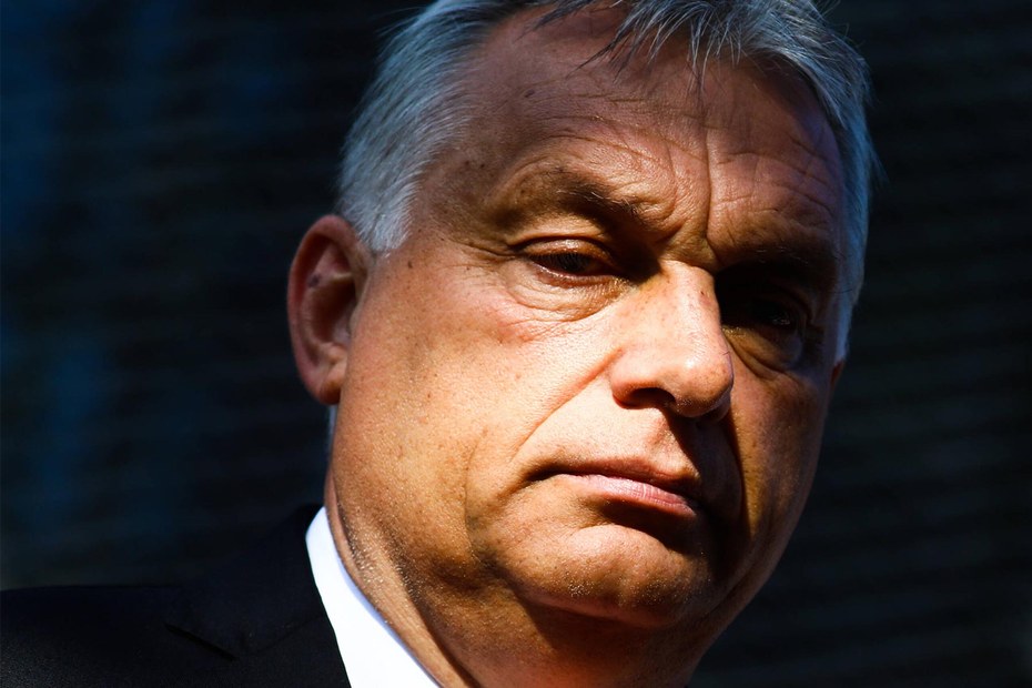 Viktor Orbán, als er gerade von der Verhaftung der Vize-Präsidentin des EU-Parlaments erfahren hat