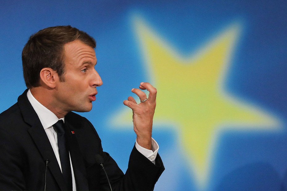 Emmanuel Macron bei seiner viel beachteten Europa-Rede