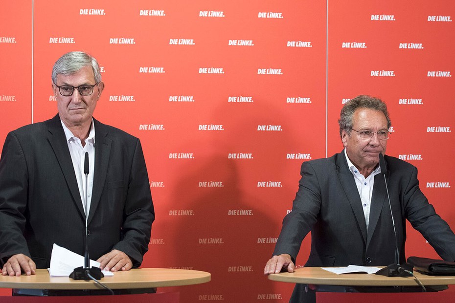 Beste Stimmung in der Linkspartei: Bernd Riexinger und Klaus Ernst (hier ein Bild von 2017) wollten beide Ausschussvorsitzende werden