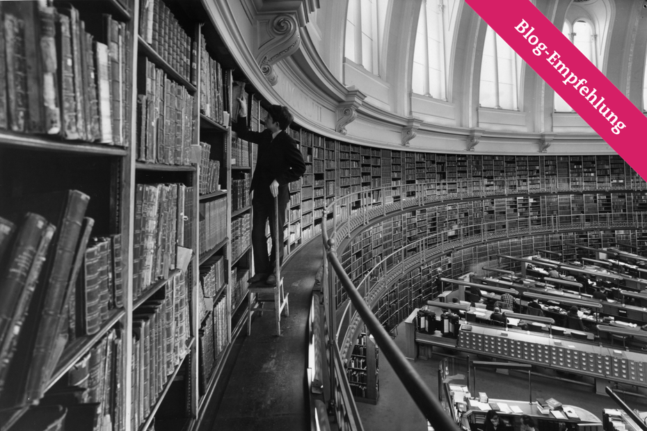 Februar 1968: Ein Teil der Galerie des berühmten runden Lesesaals im British Museum in London.