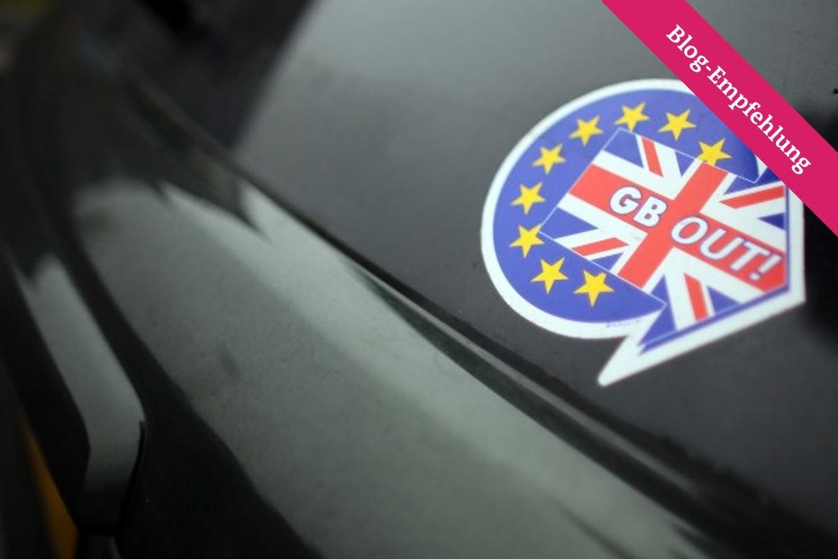 Ein Sticker, der die englische und antieuropäische UKIP-Partei unterstützt