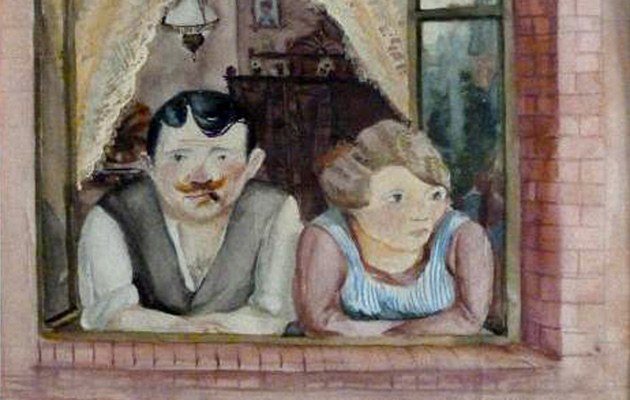 Einer der Gurlitt-Funde: "Man And Woman At A Window" von Wilhelm Lachnit (1899-1962)