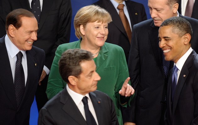 Allein unter Männern: Angela Merkel