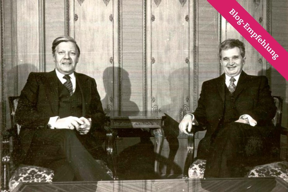 Helmut Schmidt und Nicolae Ceaușescu