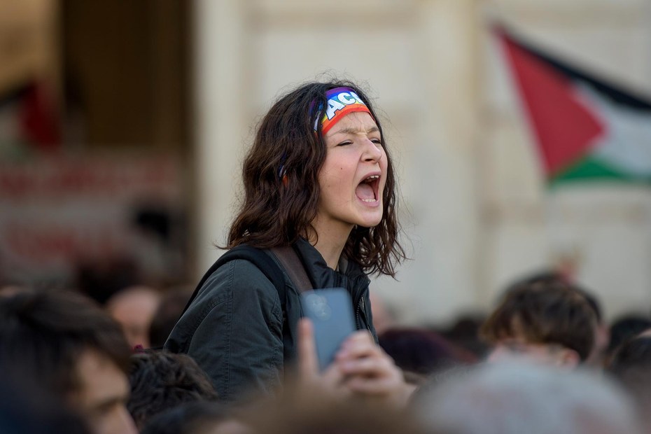 Demonstranten in Pisa fordern einen Waffenstillstand in Gaza