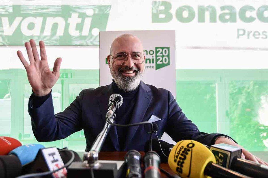 Der Mitte-links-Kandidat Stefano Bonaccini vom Partito Democratico (PD)