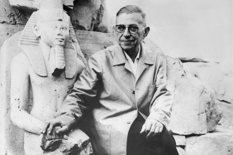 Jean-Paul Sartre in Luxor. Der Philosoph wusste, dass schon die alten Ägypter nach Erkenntnis strebten